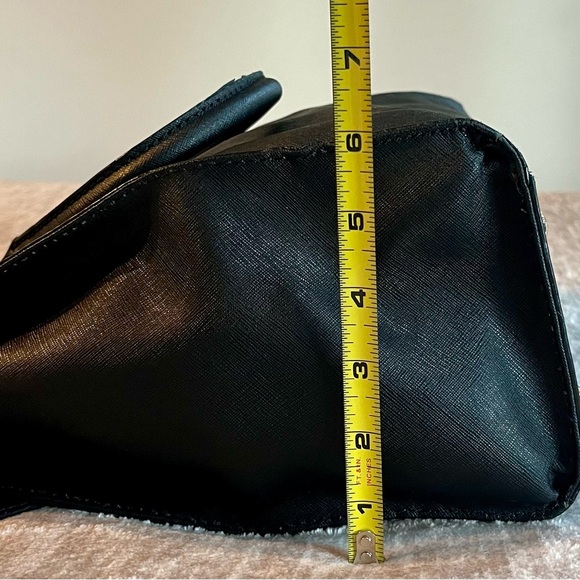 Michael Kors MK Large Hamilton Tote Bag Black Saffiano Leather Black Purse - Picture 9 of 12